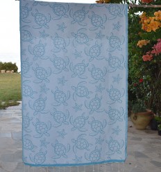 Fouta Seychelles Bleu Azur Fouta Tunisia - 1 2