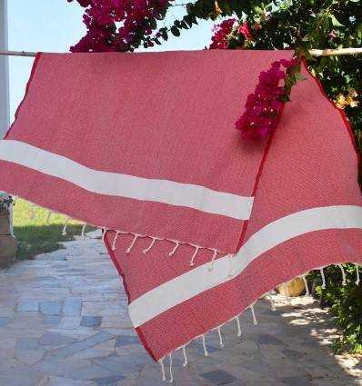 Fouta Diamant rouge Fouta Tunisia - 2