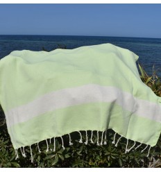 Fouta Diamant vert pastel Fouta Tunisia - 1 2