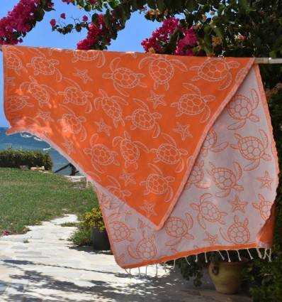 Fouta Seychelles Orange Fluo Fouta Tunisia - 4