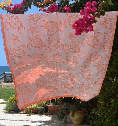 Fouta Seychelles Orange Fluo Fouta Tunisia - 2