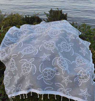 Fouta Seychelles Gris Fouta Tunisia - 4