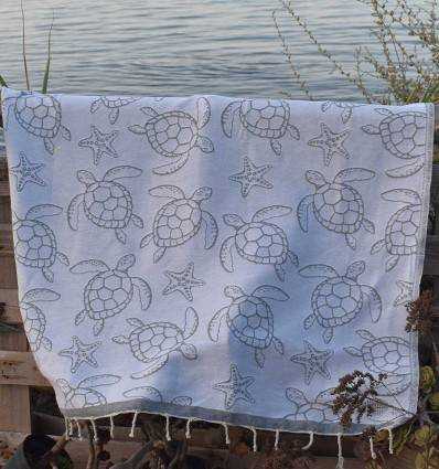 Fouta Seychelles Gris Fouta Tunisia - 6