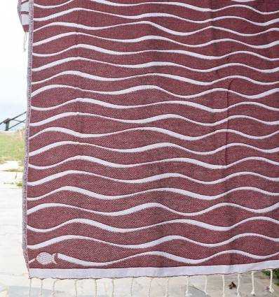 Fouta Hawaï Bordeaux Fouta Tunisia - 4