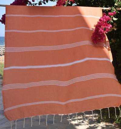 Fouta Mykonos orange Fouta Tunisia - 4