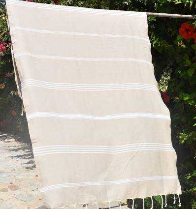 Fouta Mykonos beige Fouta Tunisia - 4