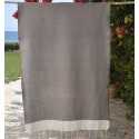 Fouta PIQUE-PIQUE taupe Fouta Tunisia - 1