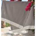 Fouta PIQUE-PIQUE taupe Fouta Tunisia - 2