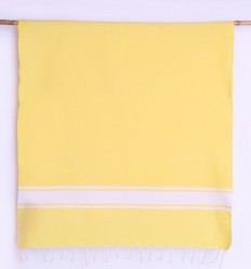 Fouta en Coton Recyclé jaune Fouta Tunisia - 1
