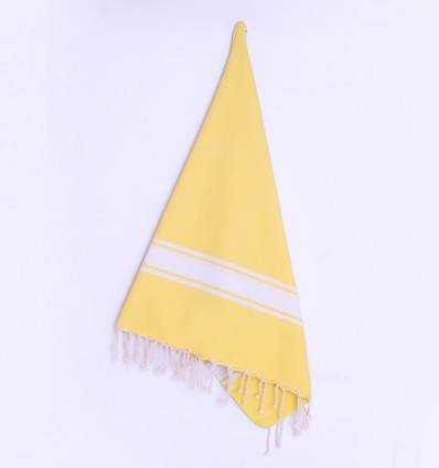 Fouta en Coton Recyclé jaune Fouta Tunisia - 3