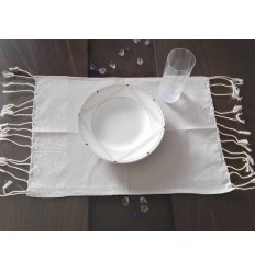 Mini fouta gris au fil lurex argenté 