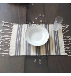 Mini fouta beige et gris 