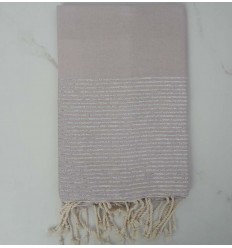 Fouta Lurex plate rose pale 