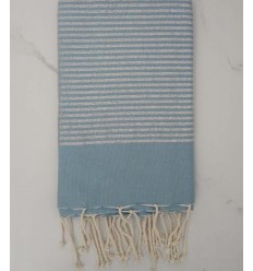 Fouta plate bleu clair avec lurex 