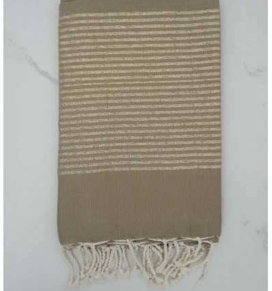 Fouta Lurex plate basané