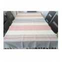 Fouta Plate jaune clair et gris avec rayures 