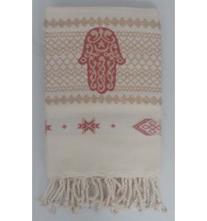 Fouta khomsa rouge 