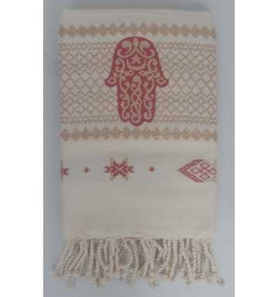 Fouta khomsa rouge