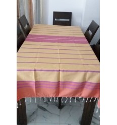 Jeté orange, jaune et mauve  2