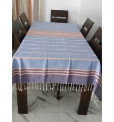 Jeté violet, bleu et capucine  2