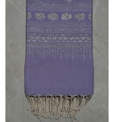 Fouta khomsa violet lavande 1.35m*2.3m 