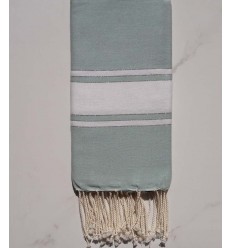 Fouta Lurex opaline bande blanche 