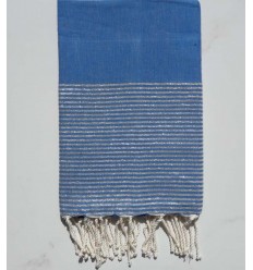 FOUTA Lurex plate Bleu électrique 