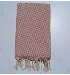 Fouta papillon rose 