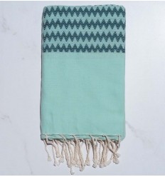 Fouta zigzag vert 