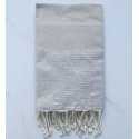 Fouta Lurex plate grège 