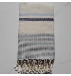 Chevron blanc crème, bleu ciel et bleu marine 