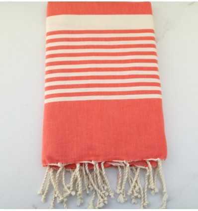 Fouta arthur rose corail