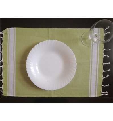 Mini fouta plate vert prairie