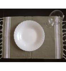 Mini fouta plate vert militaire 