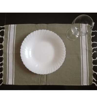 Mini fouta plate vert militaire