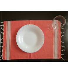 Mini fouta plate rouge avec rayures 
