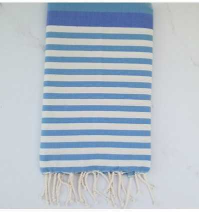 Fouta bleu et blanc