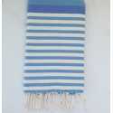 Fouta bleu et blanc 