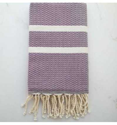 Fouta Chevron violet