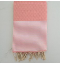 Fouta nid d'abeille capucine 