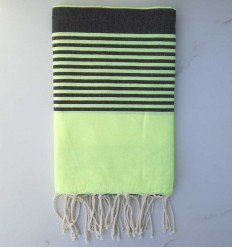 Fouta arthur fluo et anthracite 