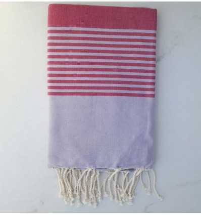 Fouta arthur violet et rose