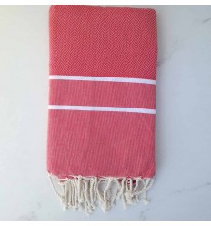 Fouta Chevron rose 