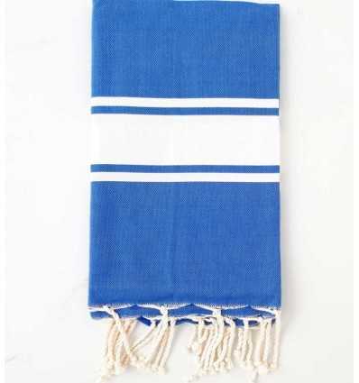 Fouta Plate bleu 