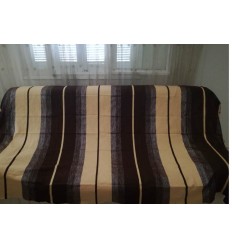 Jeté marron et ocre jaune m1.5m*2.5m  2