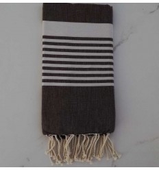 Fouta arthur marron foncé 