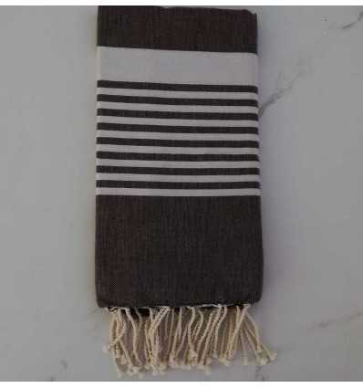 Fouta arthur marron foncé