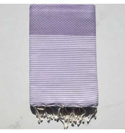 Fouta glycine rayée blanc