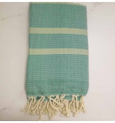Fouta Chevron vert clair et vert 