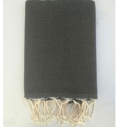 FOUTA Nid d'abeille unie vert anglais 